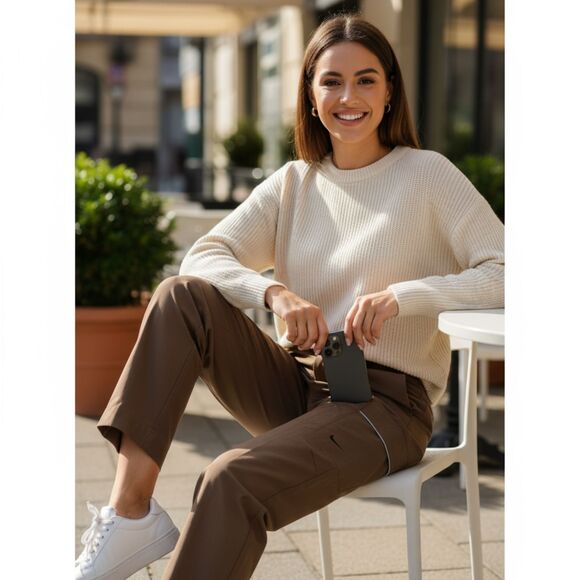 Nike Unisex Brown Standard Fit Taper Leg Cargo Pants Size 34 - Picture 1 of 9